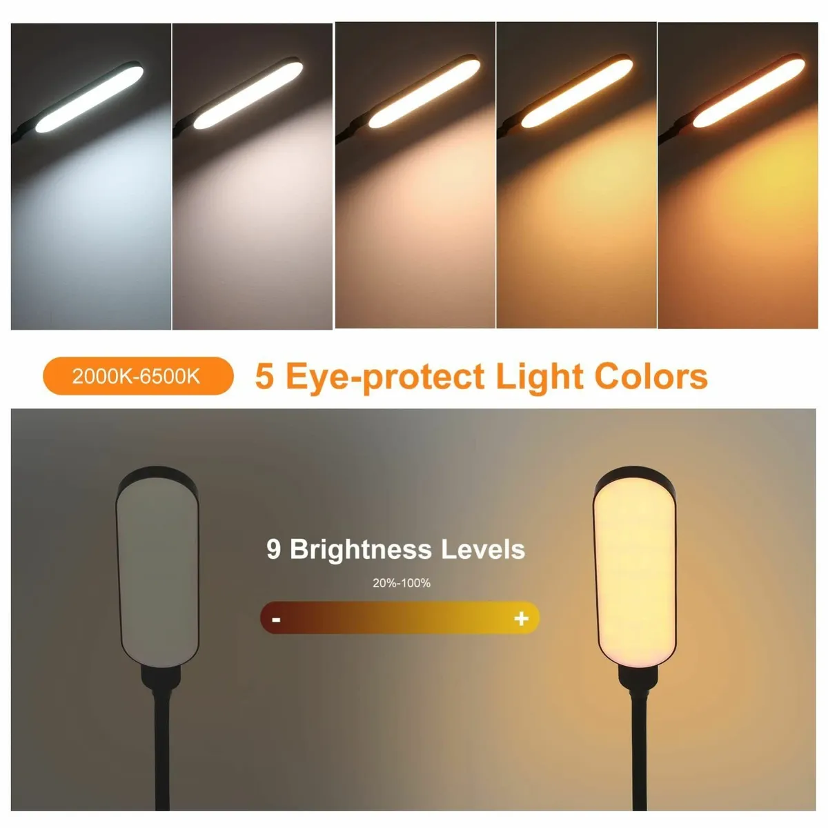 LED Floor Lamp 15W Modern Standing Lights Height - Image 2