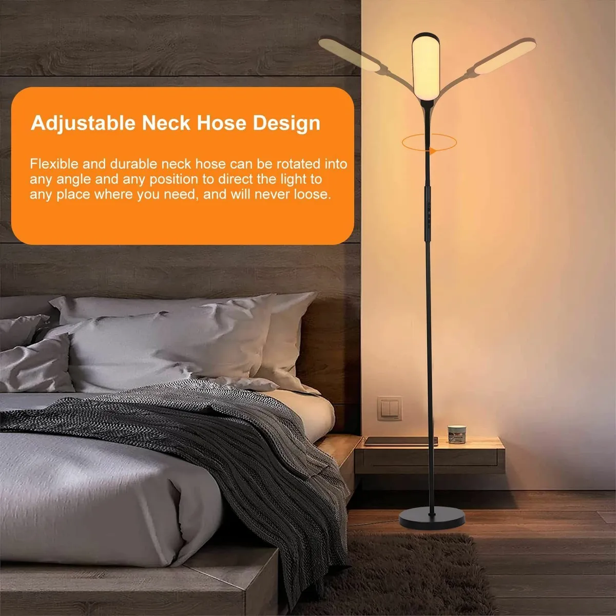 LED Floor Lamp 15W Modern Standing Lights Height - Image 4