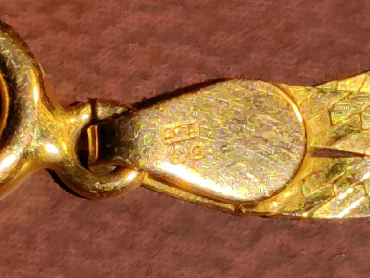 DOUBLE PLAID HEART, 9CT SOLID Gold 6.41g New Chain - Image 3