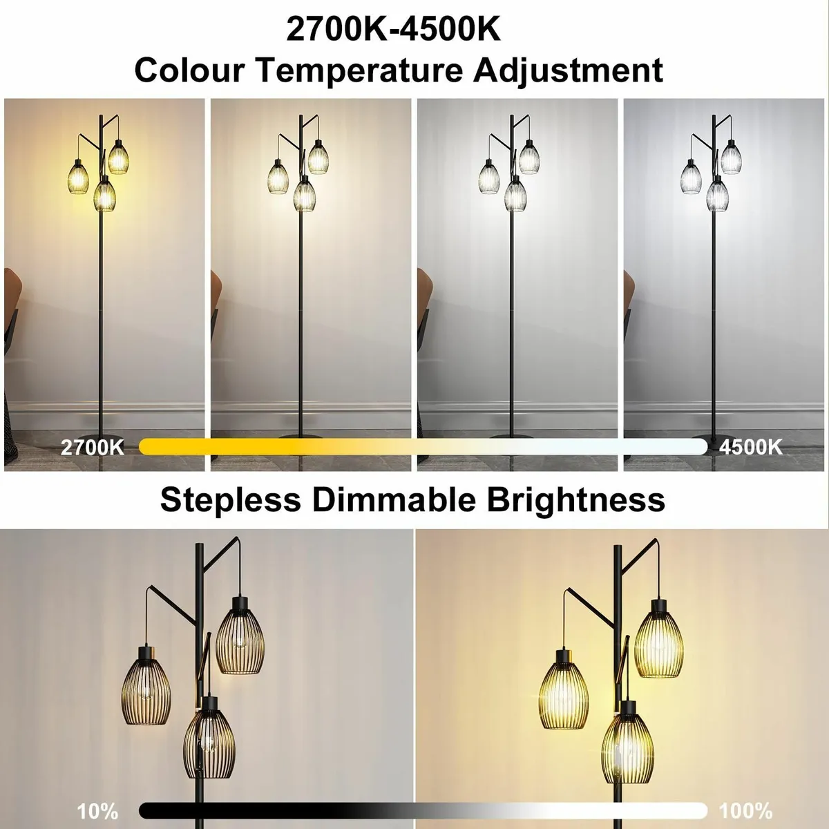 Industrial Floor Lamp for Living Room 183CM Tall - Image 2