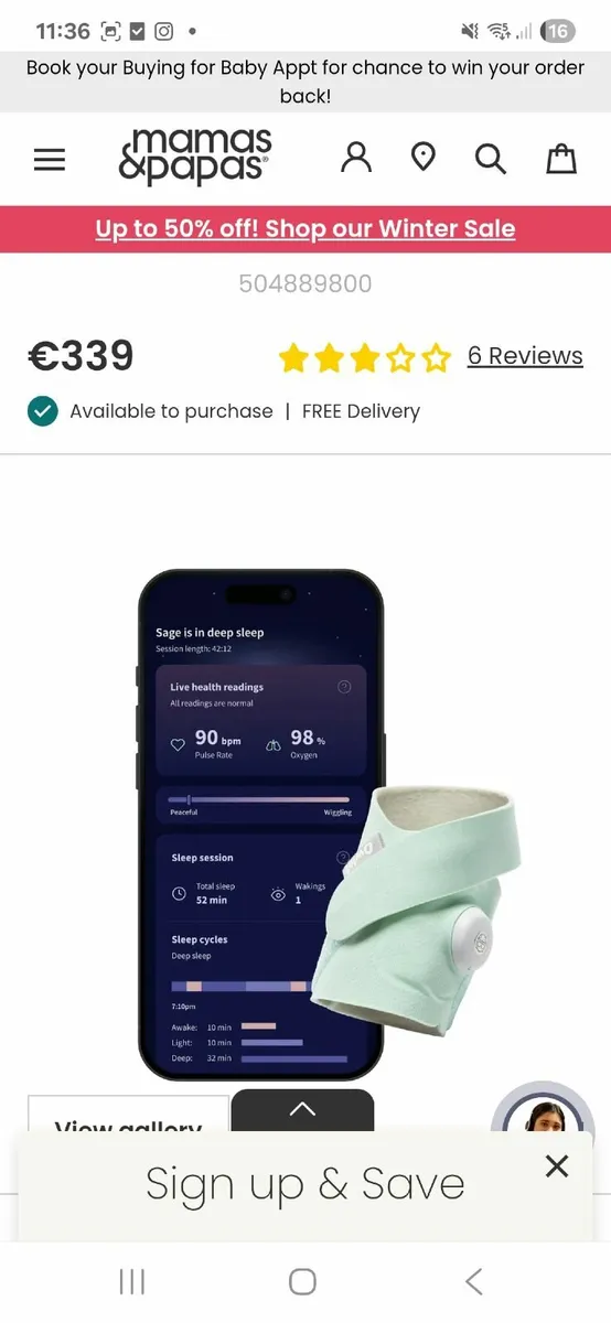 Owlet dream sock - Image 4