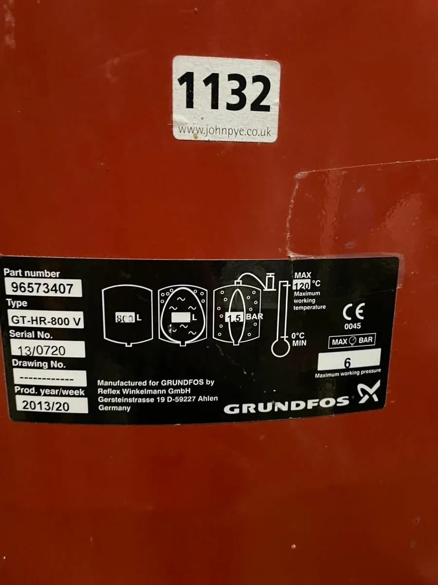 Grundfos 800ltr pressure tank - Image 3