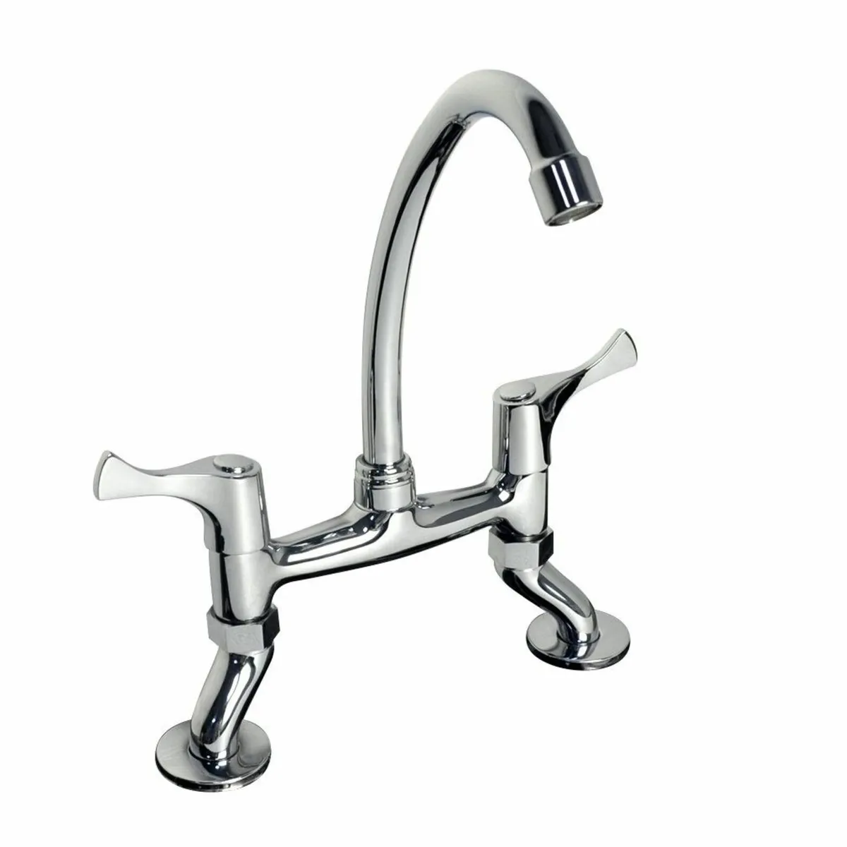 Bridge Kitchen Taps 2 Hole Adjustable Mixer Tap - Image 1