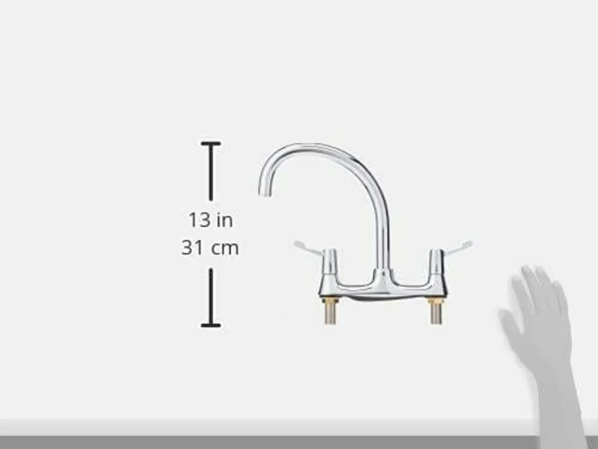 Value Deck Sink Mixer with Durable Ceramic Disc - Image 2