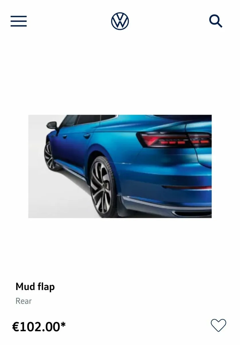 VW Arteon Mudflaps genuine - Image 1