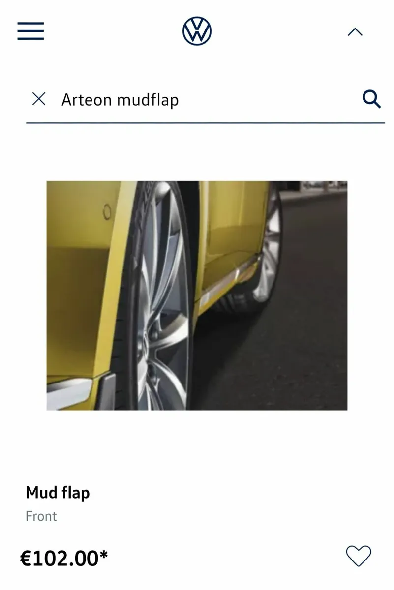 VW Arteon Mudflaps genuine - Image 2