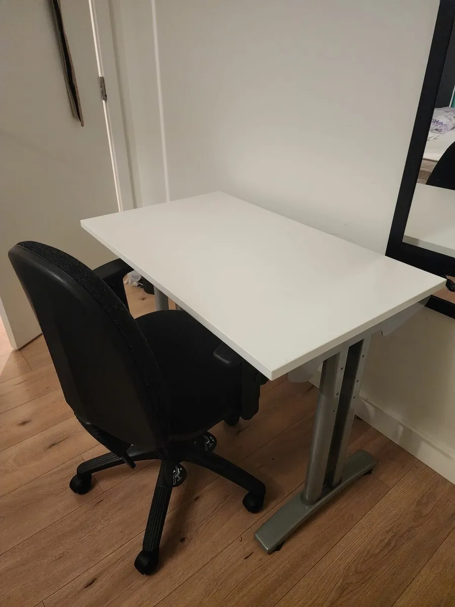 Home Office Table & Chair Set with Foot Rest - Image 1