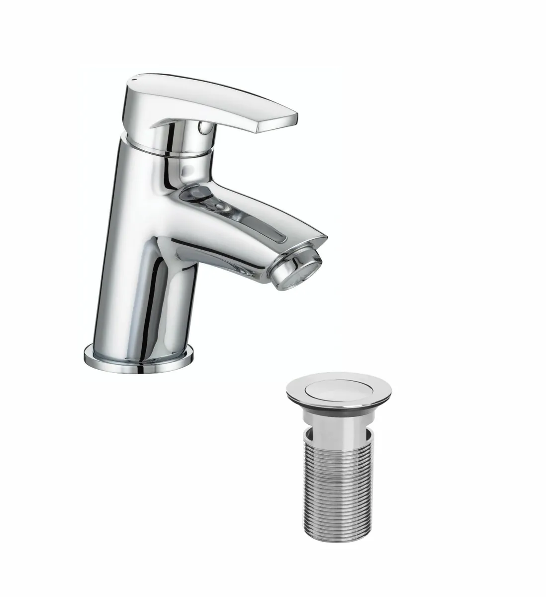 Orta Chromed Bathroom Basin Sink Monobloc Single - Image 1