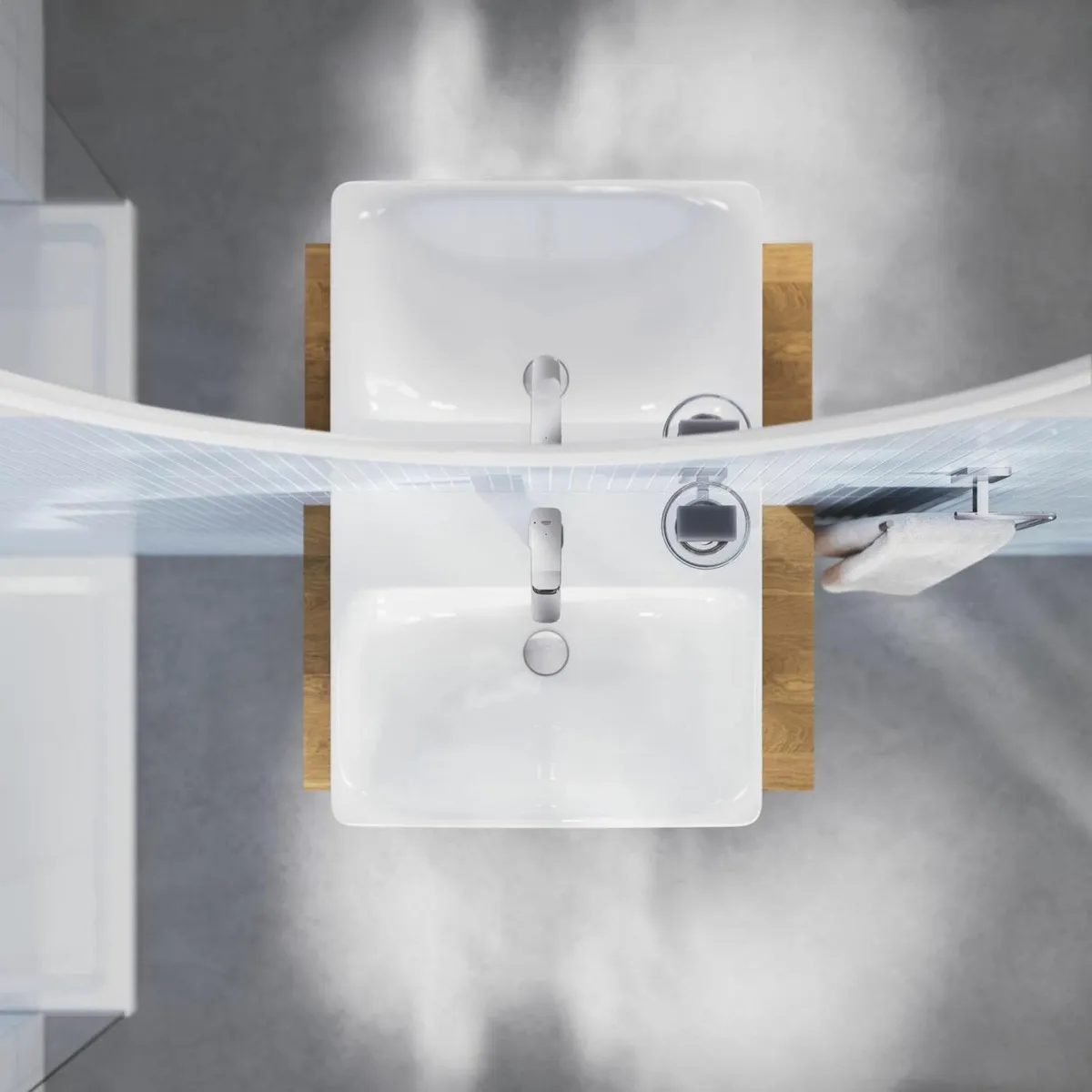 Dice Lever Basin Mixer Tap with Pop-Open Waste - Image 2