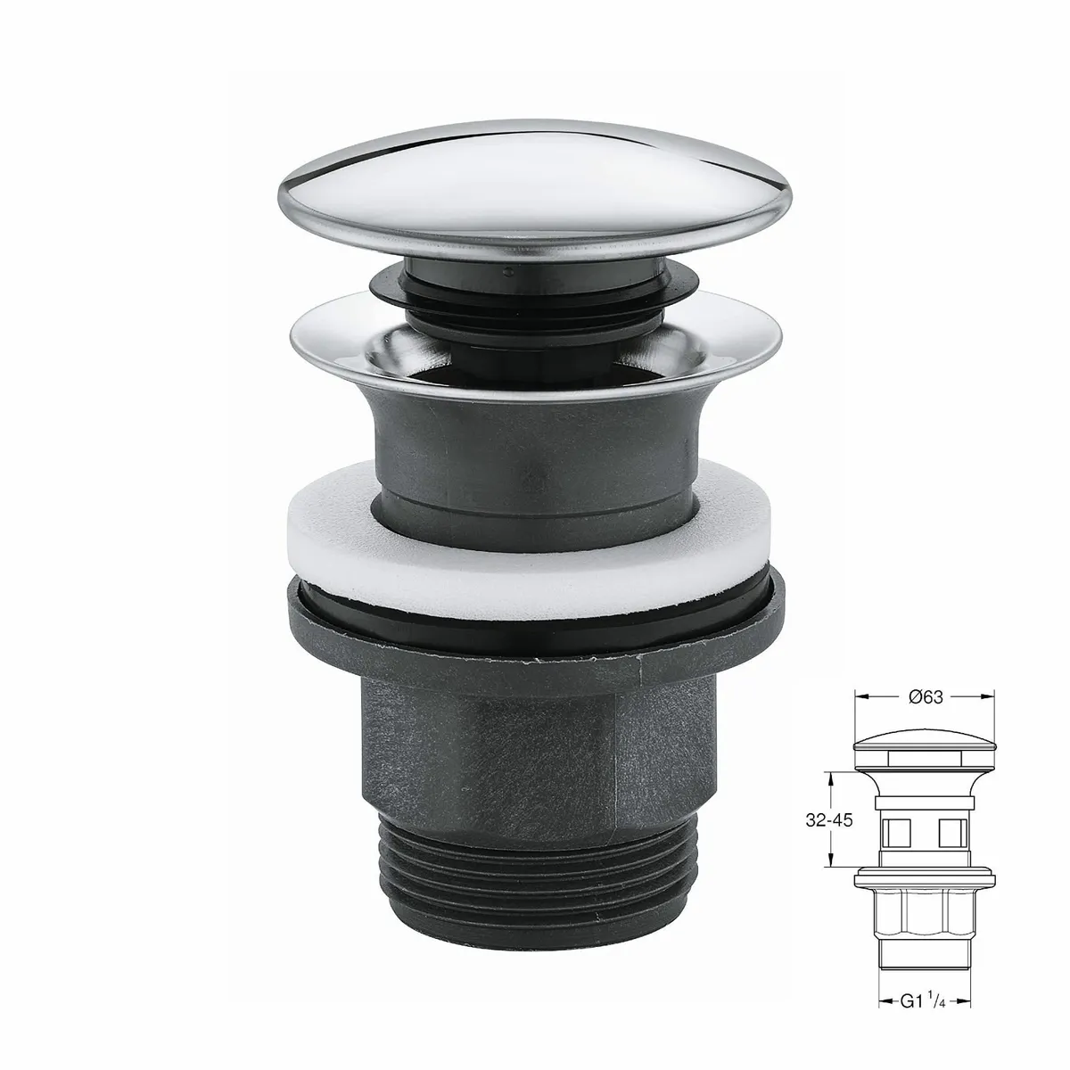 Start Edge - Basin Mixer Tap with Push-Open Waste - Image 4