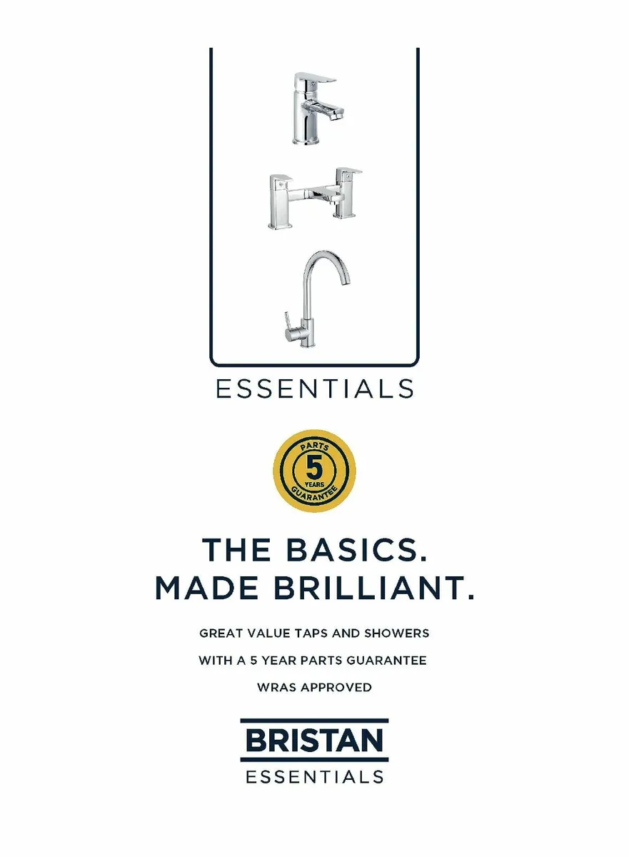 Essentials Opus Bathroom Taps Basin Mixer Chrome - Image 3