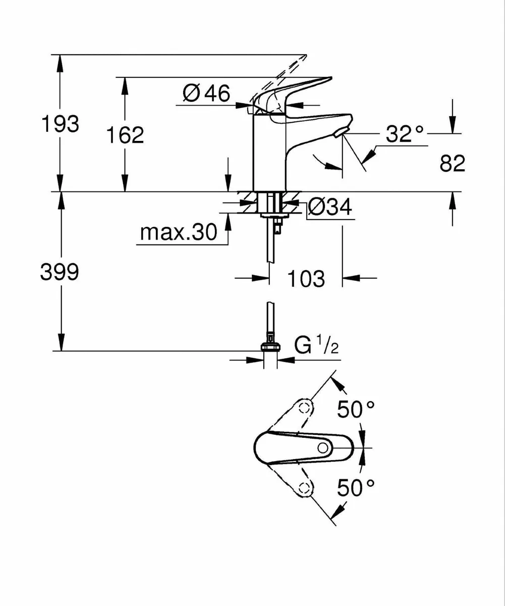 Swift QuickFix – Smooth Body 1 Lever Basin Mixer - Image 3