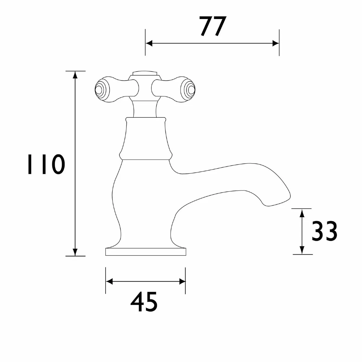 K 1/2 C Colonial Basin Taps - Chrome - Image 2