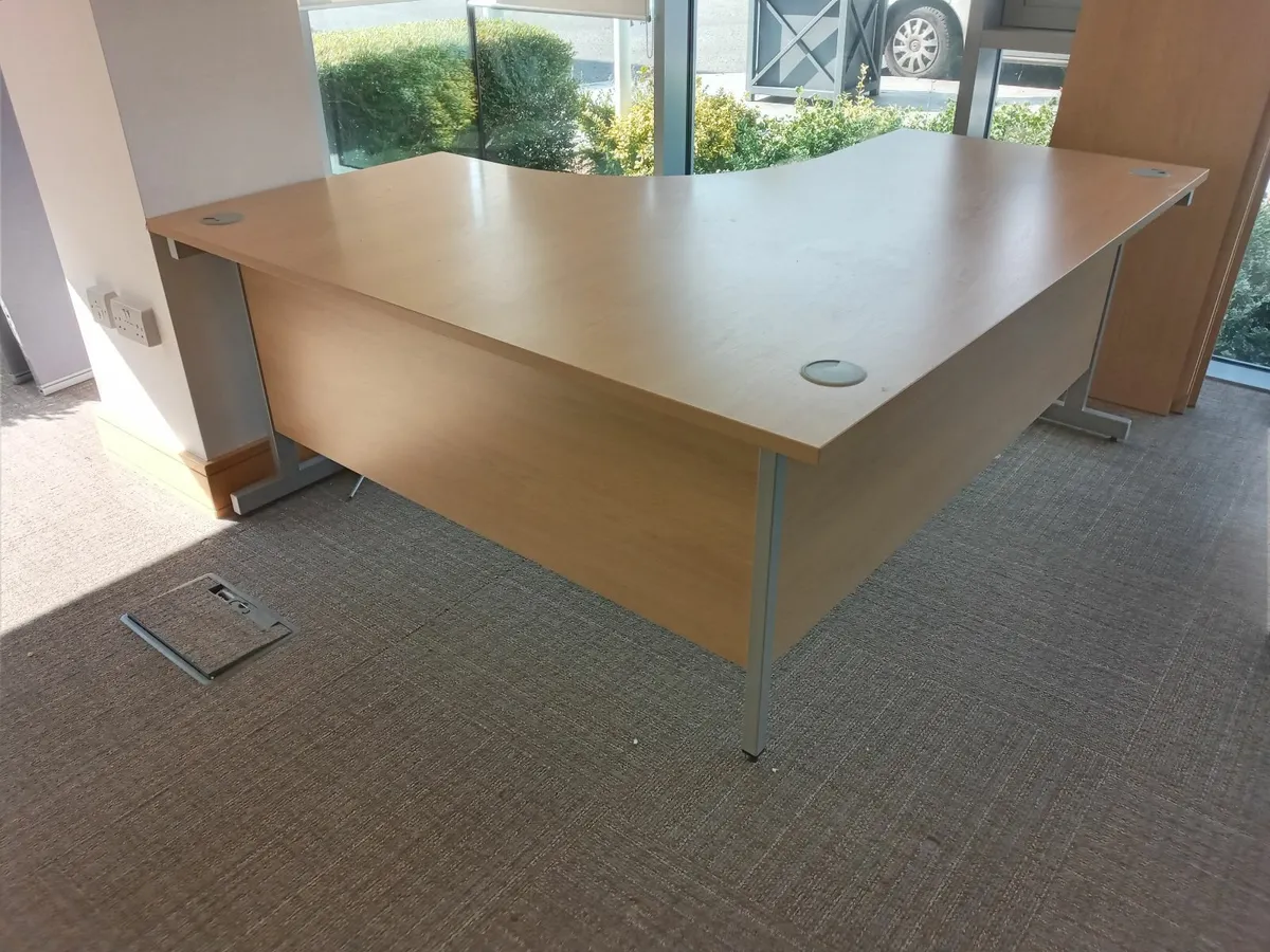 8 x Large Corner Office Desks Good Quality - Image 3