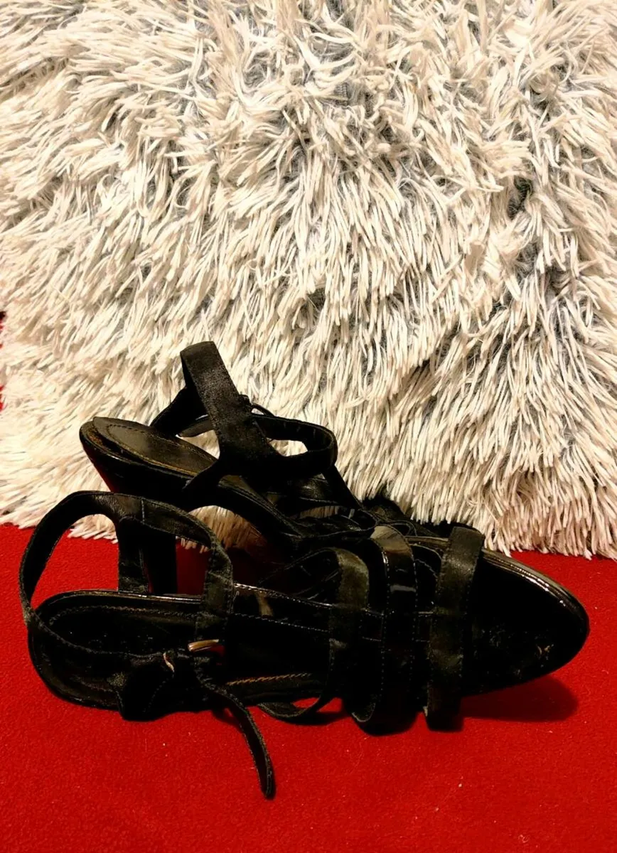 Elegant Black Strappy Heels – Size UK 5 / EUR 38 - Image 2
