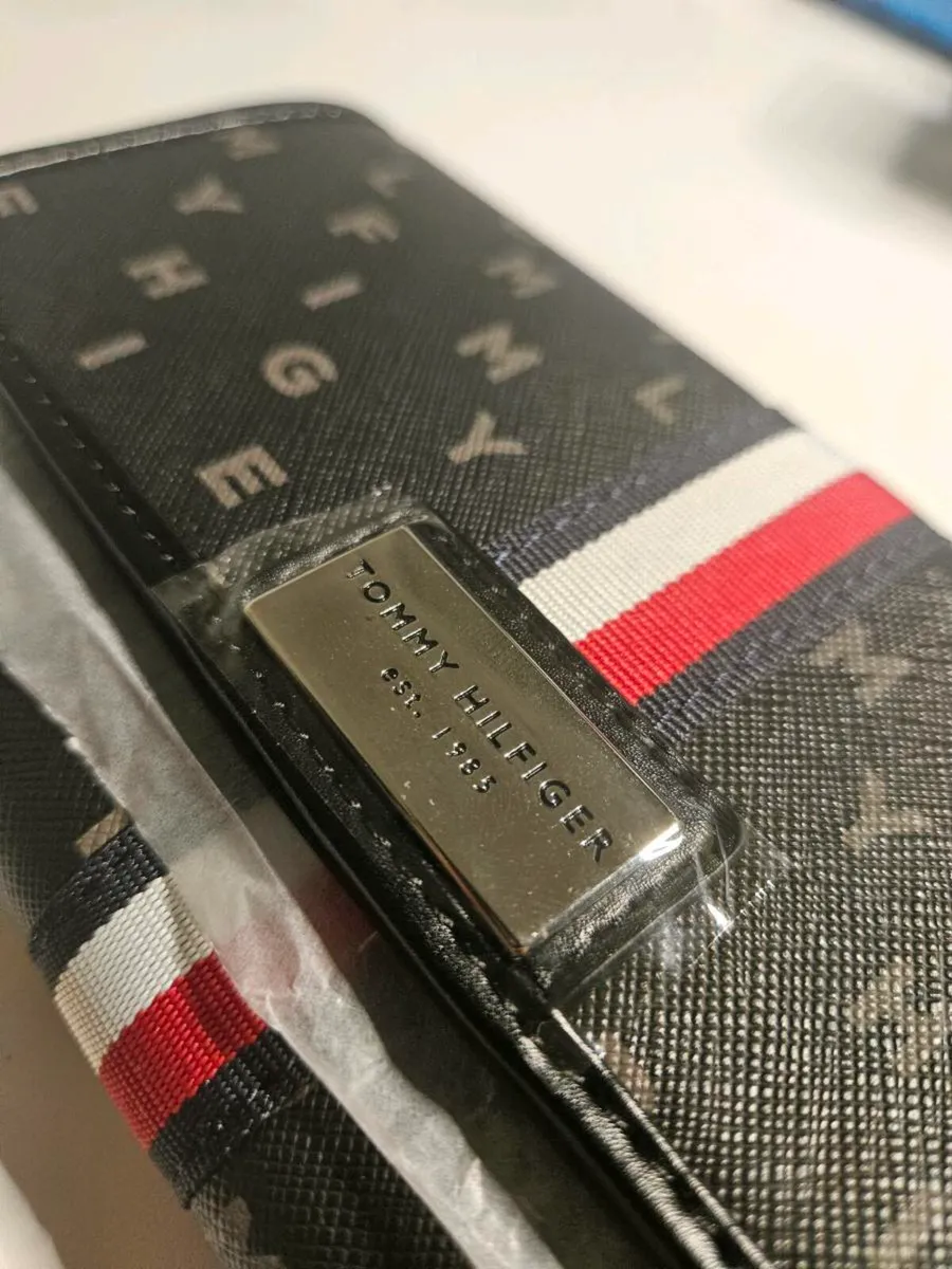 Tommy Hilfiger Monogram Stripe Flap Wallet - Image 1