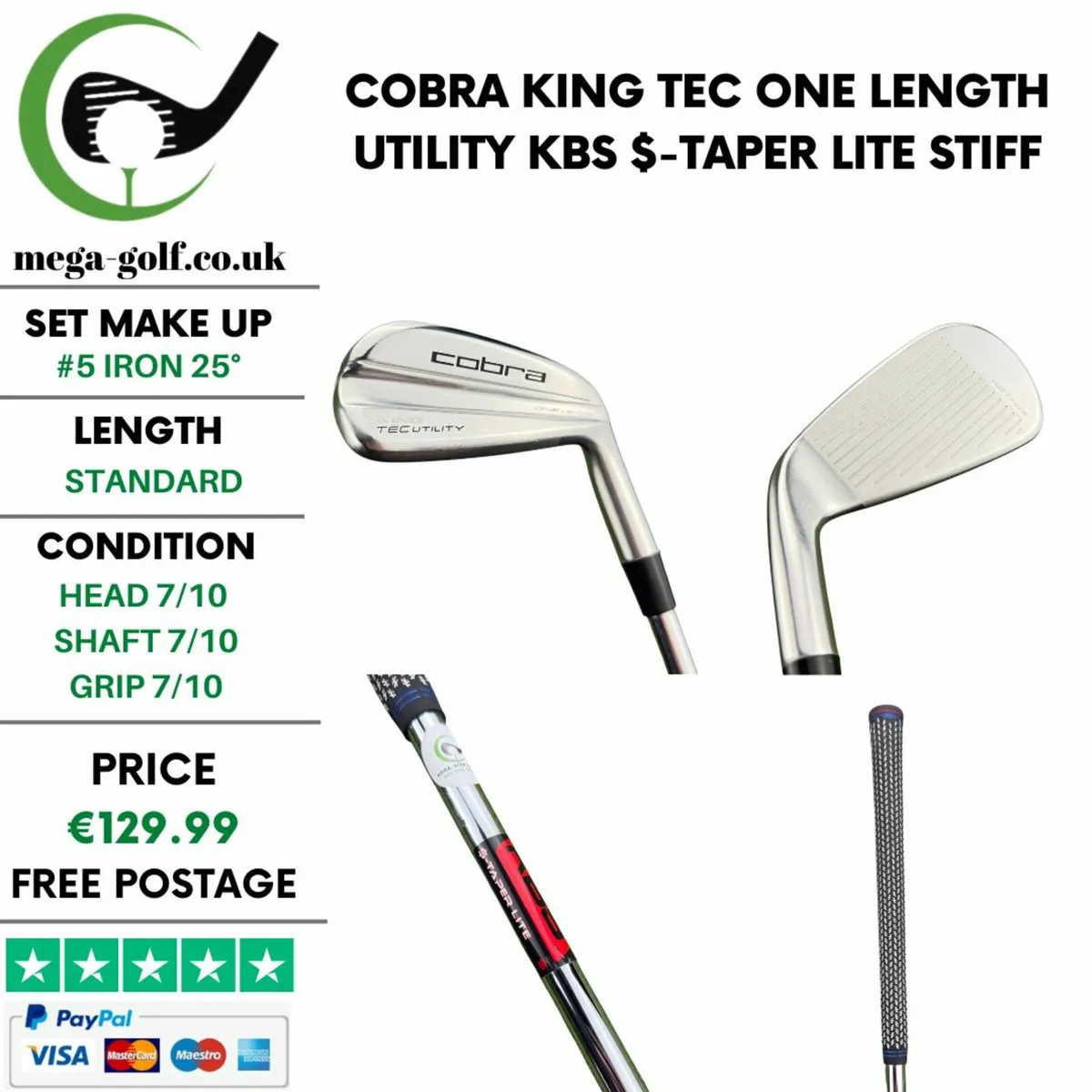 Cobra King Tec One Length Utility #5 Iron 25° - Image 1