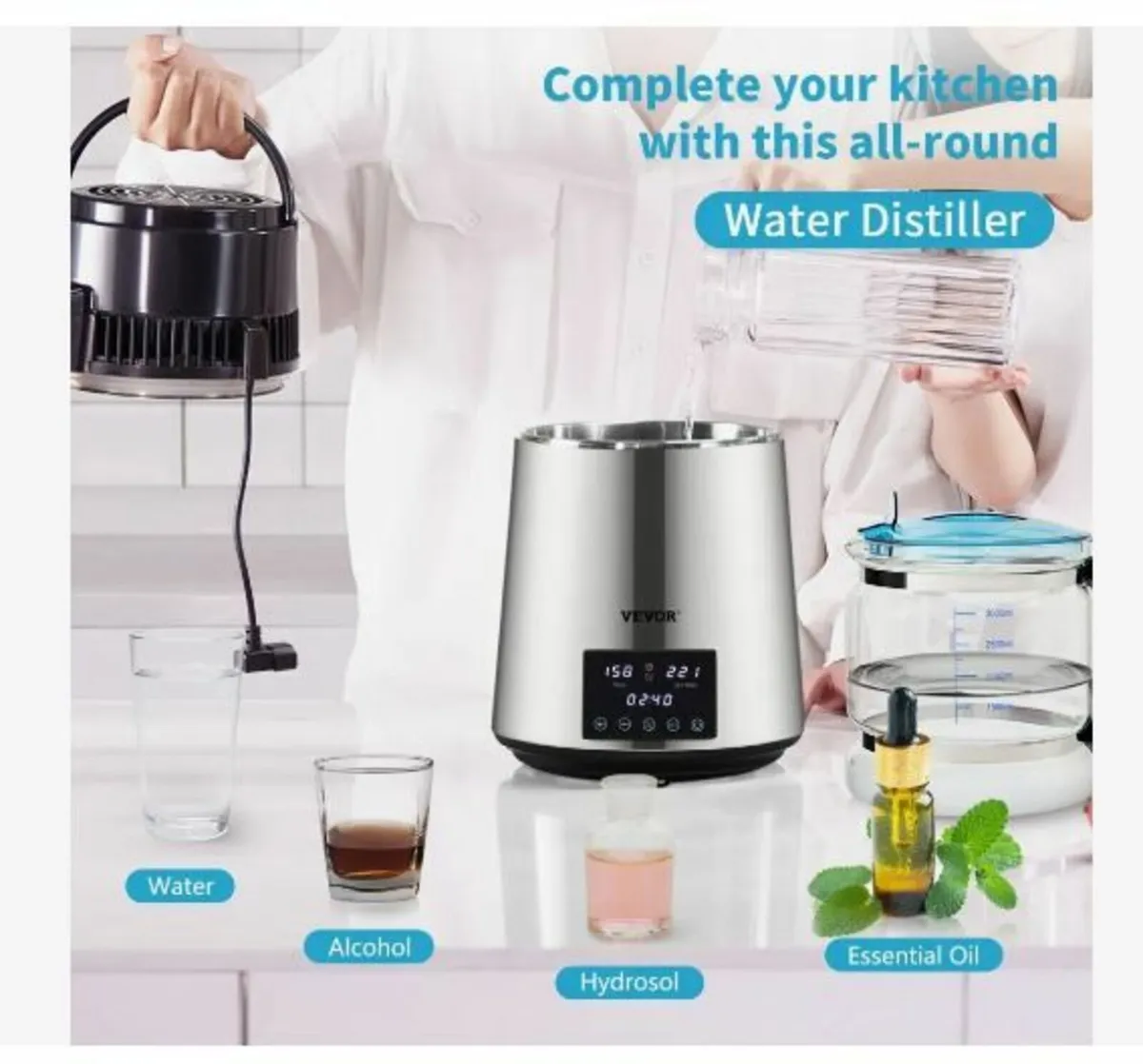 4L Water Distiller 1.5L/H Distilled Water - Image 2