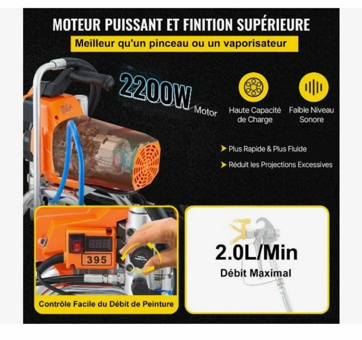 Airless Paint Sprayer 2200W - Image 3