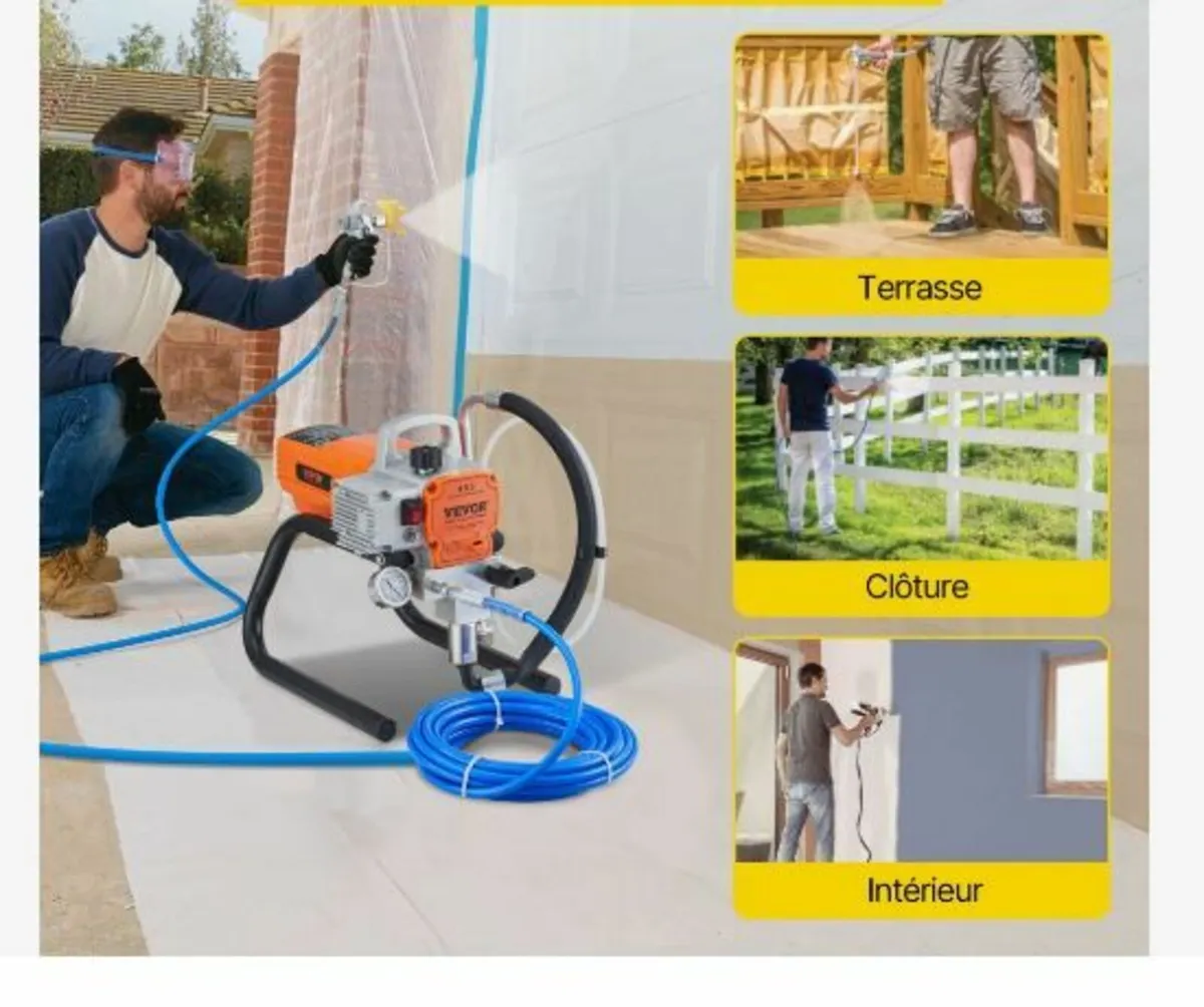 Pro Airless Wall Paint Sprayer, 1800W - Image 3