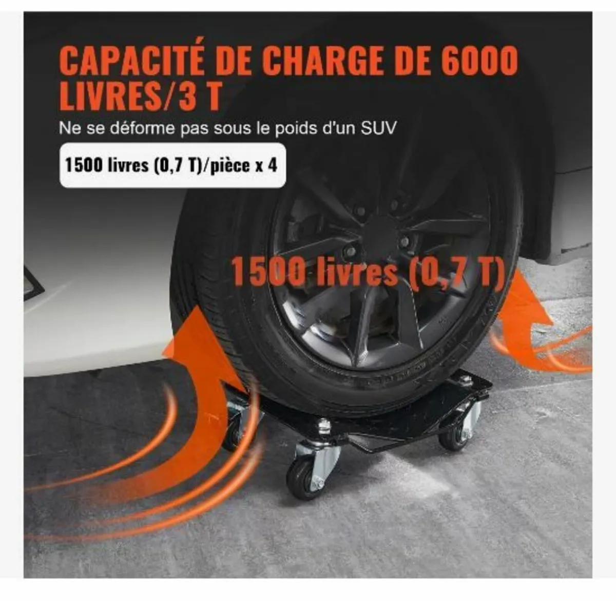 Car Dolly Wheel Tire Dolly 4 PCS Heavy Duty - Image 2