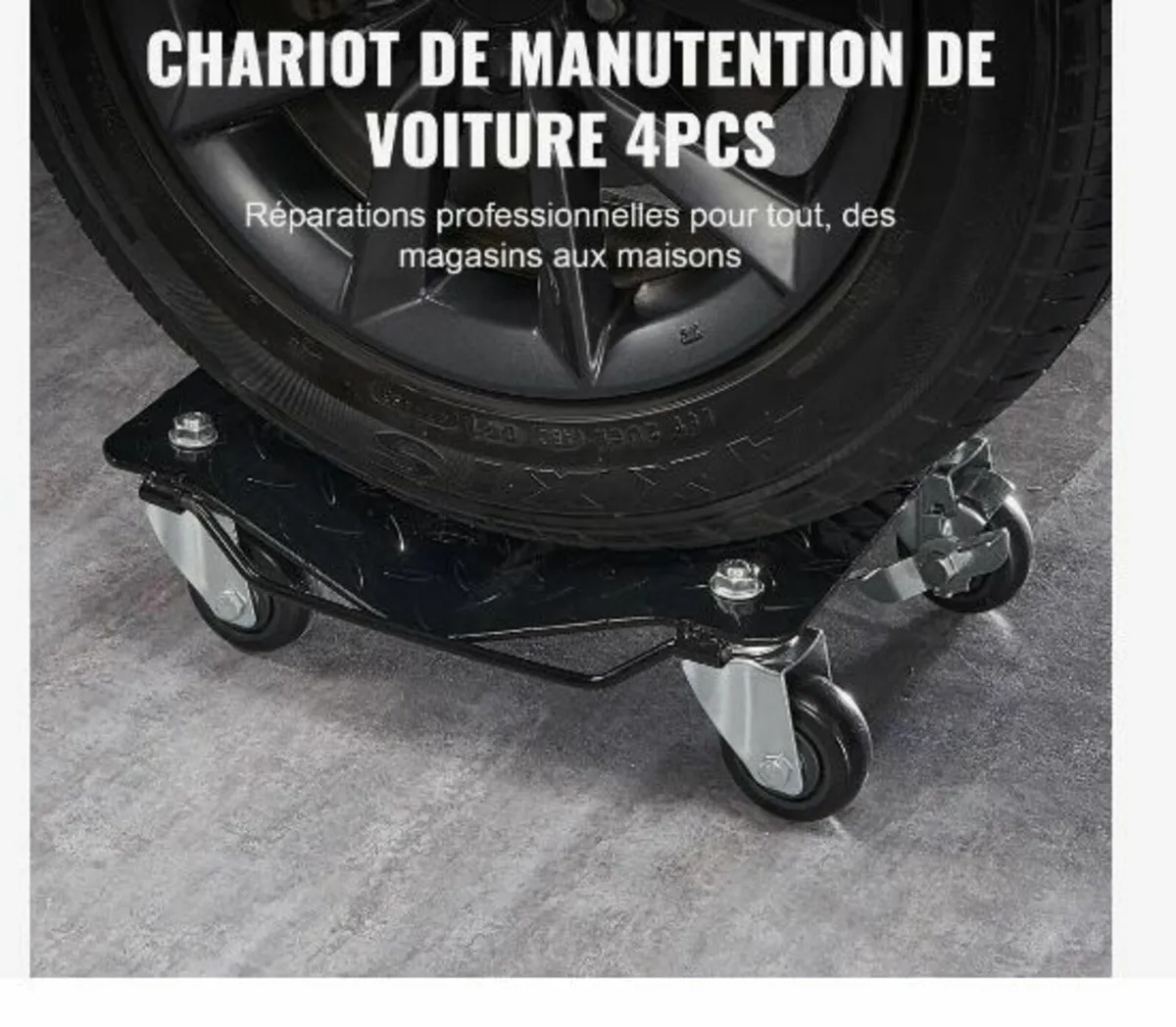Car Dolly Wheel Tire Dolly 4 PCS Heavy Duty - Image 3