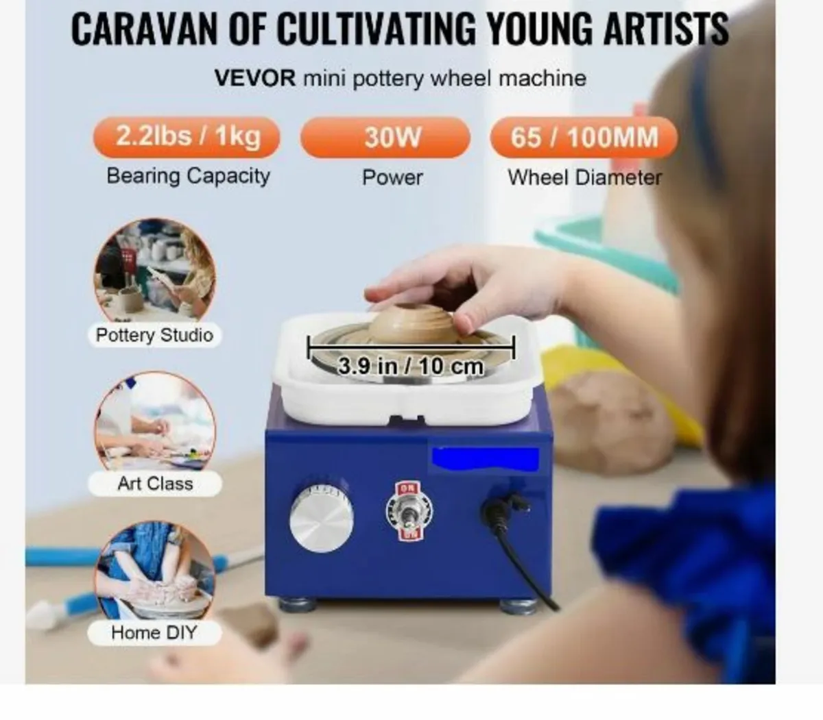 Pottery Wheel Mini Ceramic Wheel Sculpting Tools - Image 2