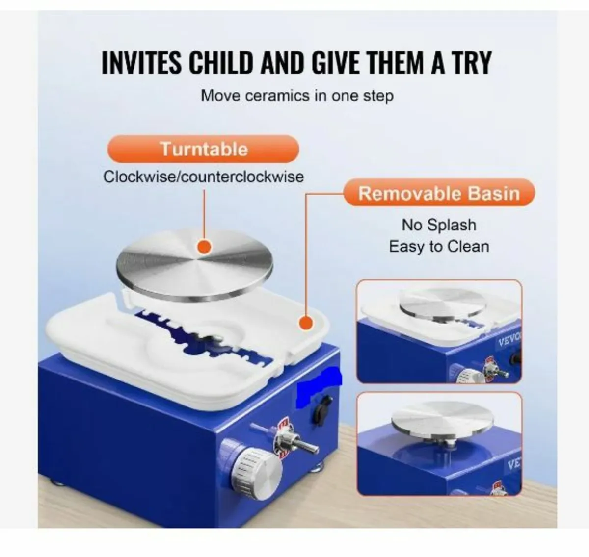 Pottery Wheel Mini Ceramic Wheel Sculpting Tools - Image 3