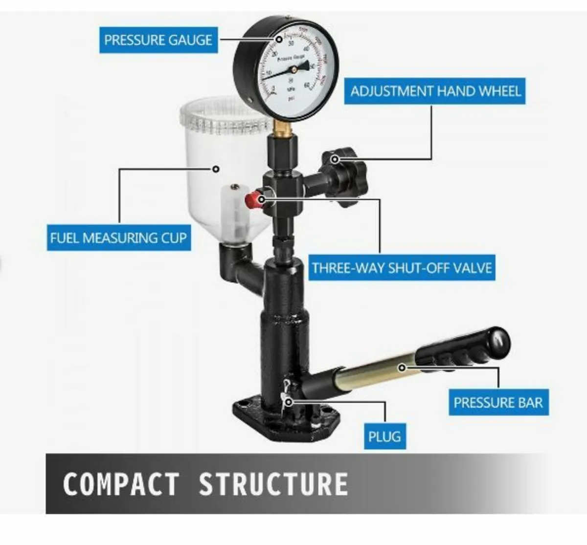 600 Bar Injector Tester 0.8L Fuel Pressure - Image 4
