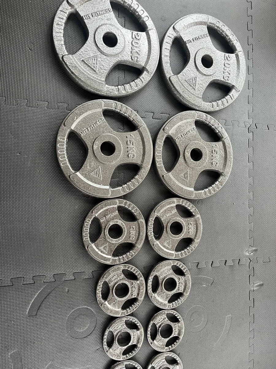 Hit Fitness 90kg Cast Iron Weight Plate Set - Image 1