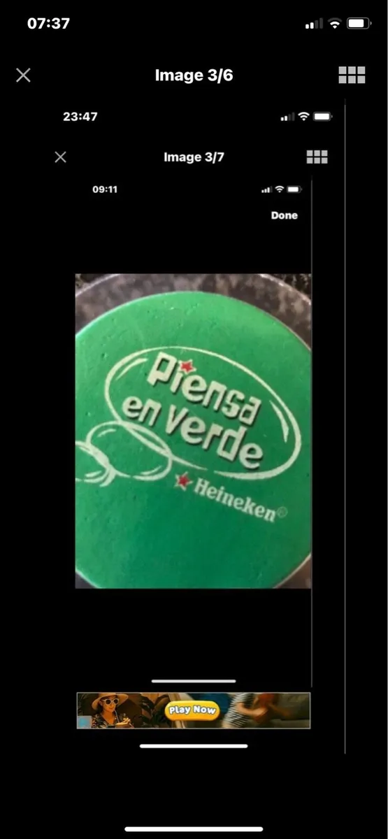 Think Green Heineken  Coasters (6) - Image 3