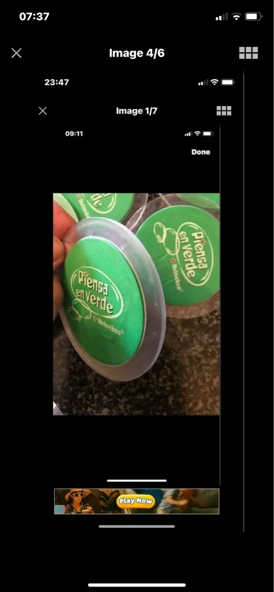 Think Green Heineken  Coasters (6) - Image 4