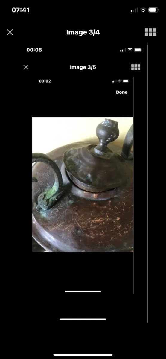 Large Antique Brass & Copper kettle - Image 3