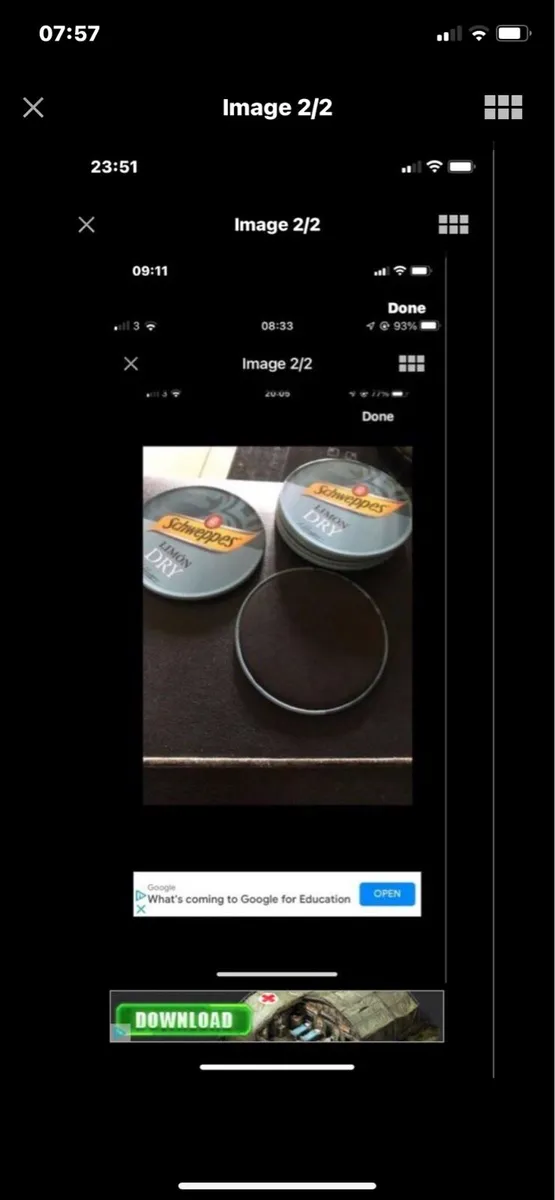 Schweppes Metal Coasters (6) - Image 2