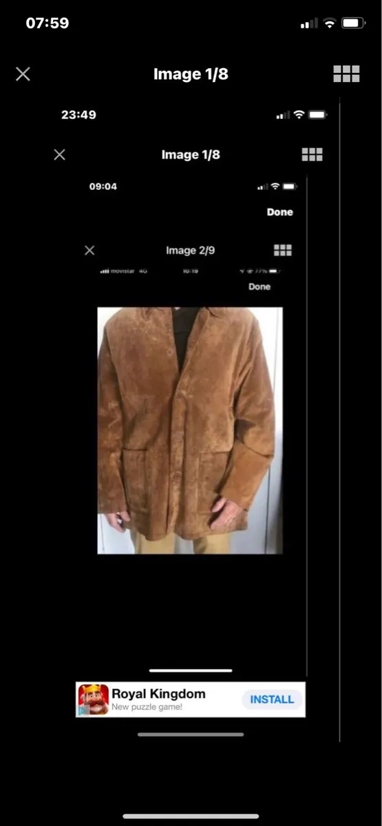 Suede 3/4 length jacket - Image 1
