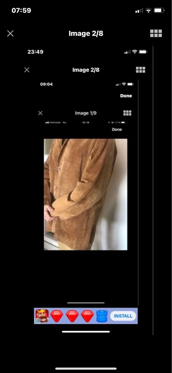 Suede 3/4 length jacket - Image 2