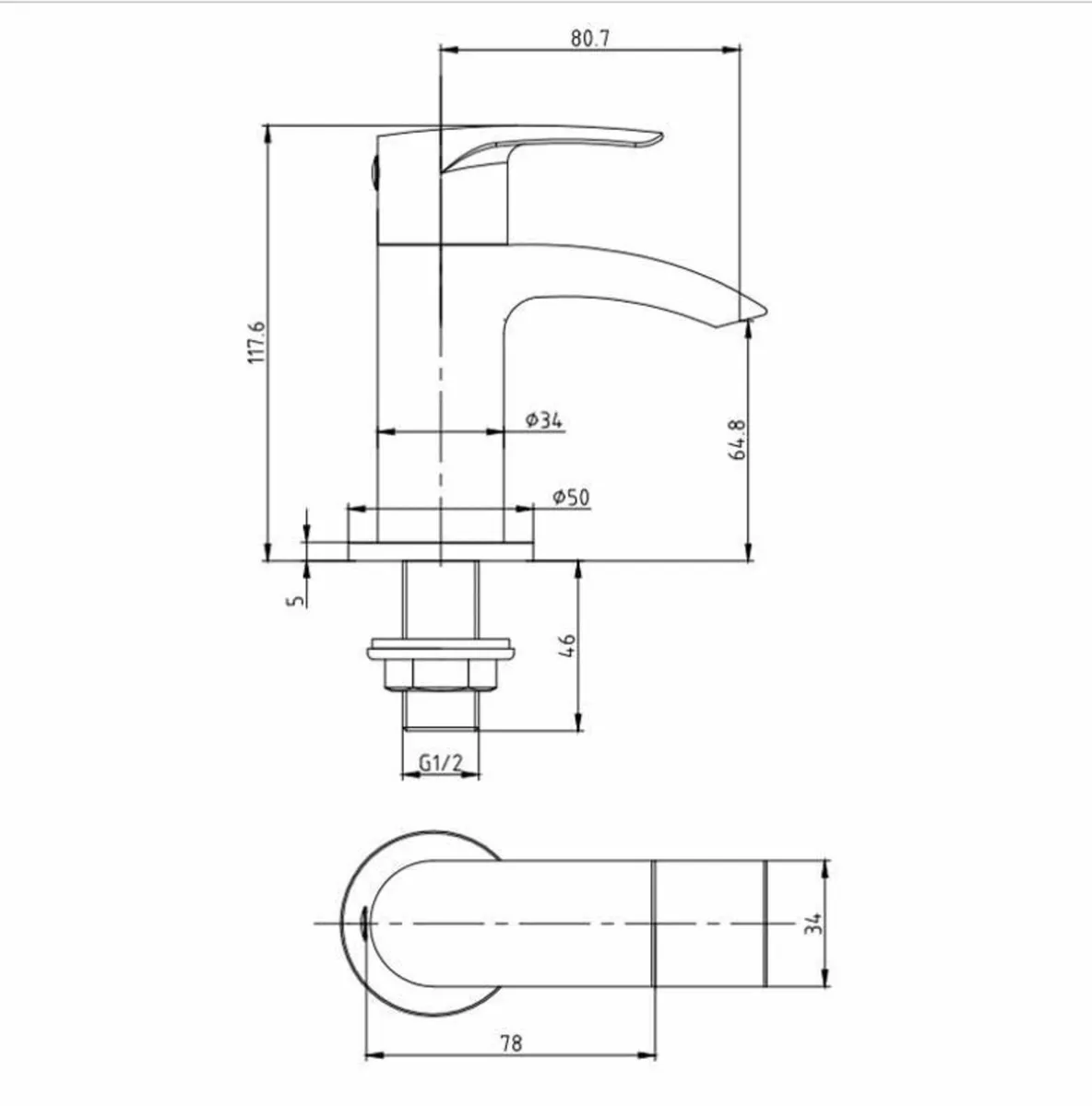 Belantia Brushed Brass Basin Taps Pair of Finish - Image 2
