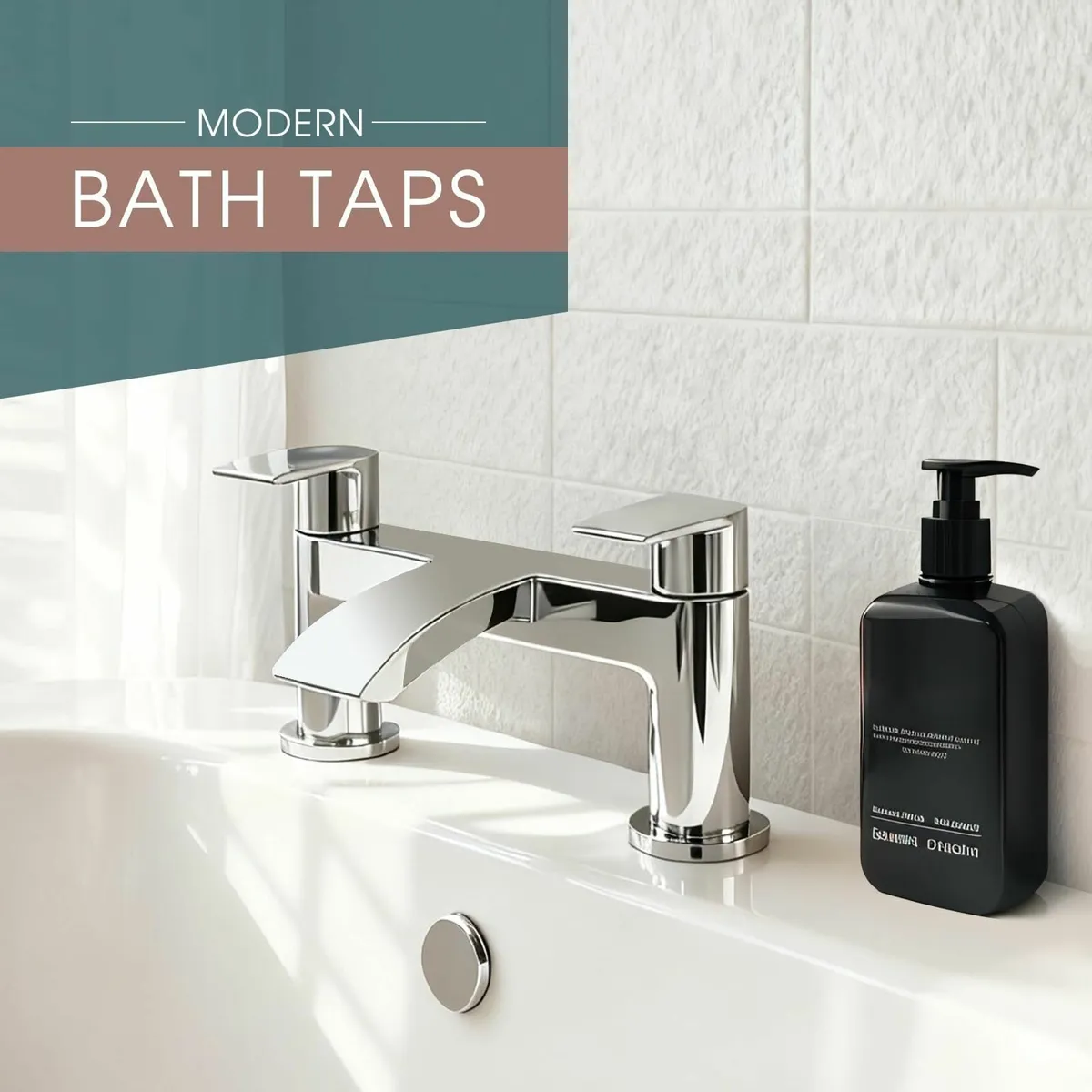 Bath Tap Waterfall Bathroom Bathtub Mixer Taps 2 - Image 2