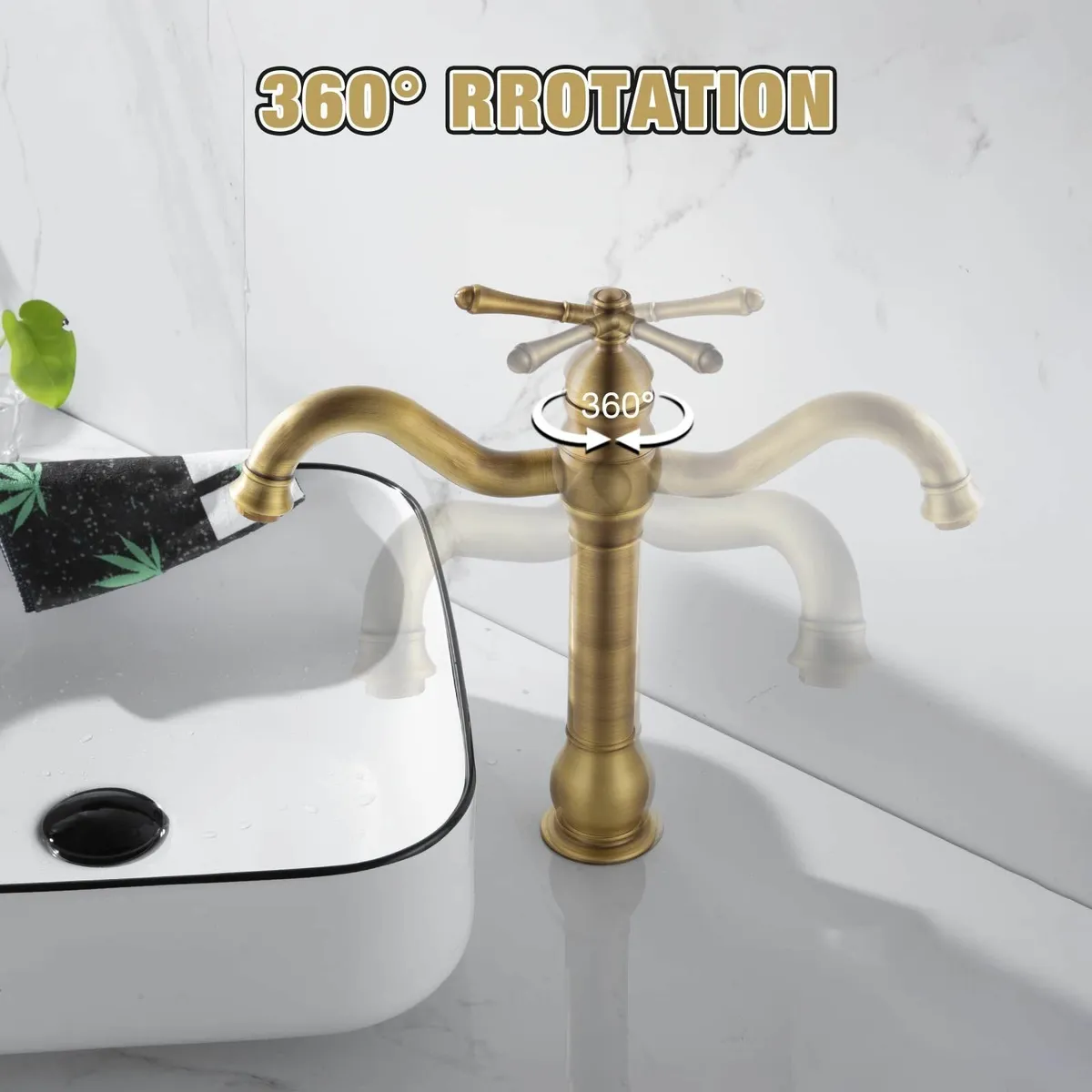 Bathroom Sink Taps 360degreesRotable Basin Mixer - Image 3