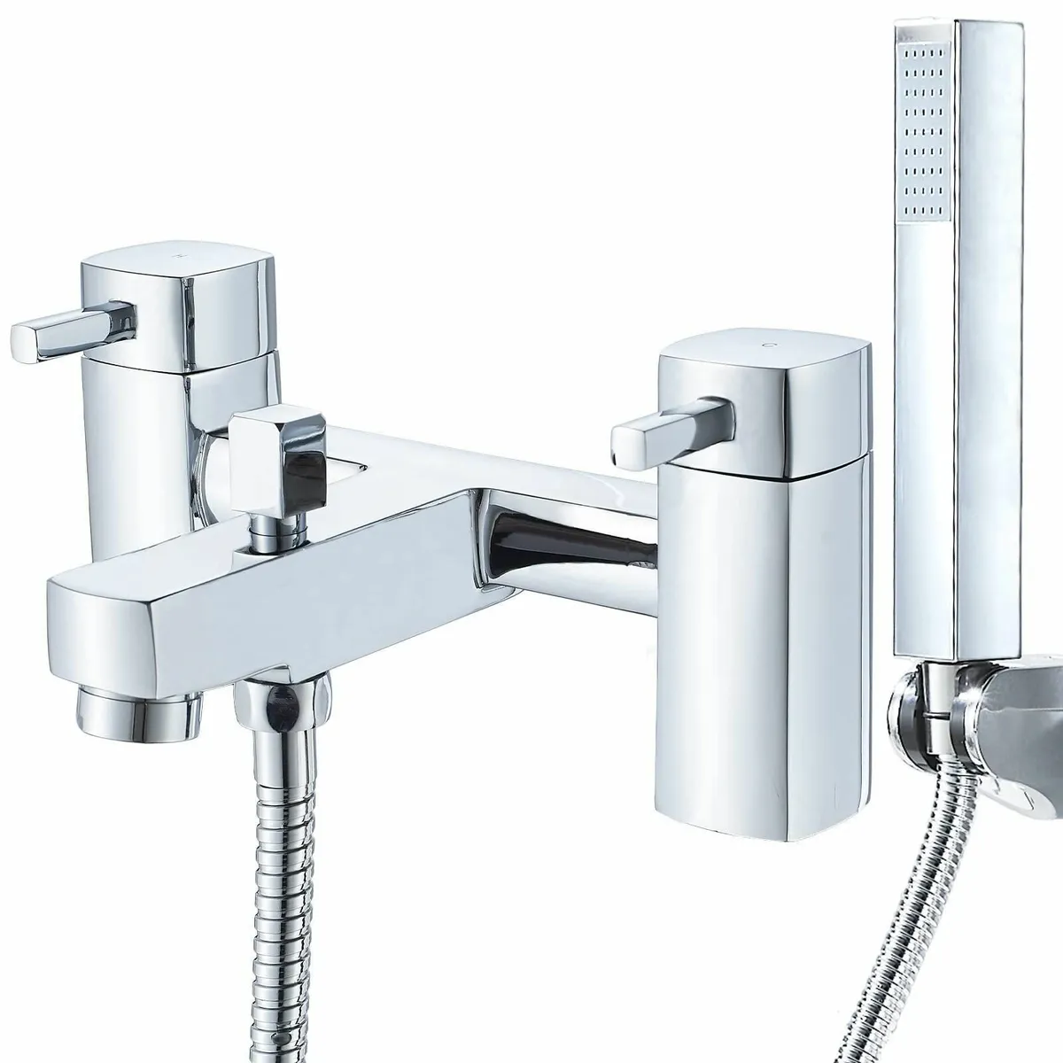 Bath Taps with Shower Bathroom Square Tub Mixer - Image 1