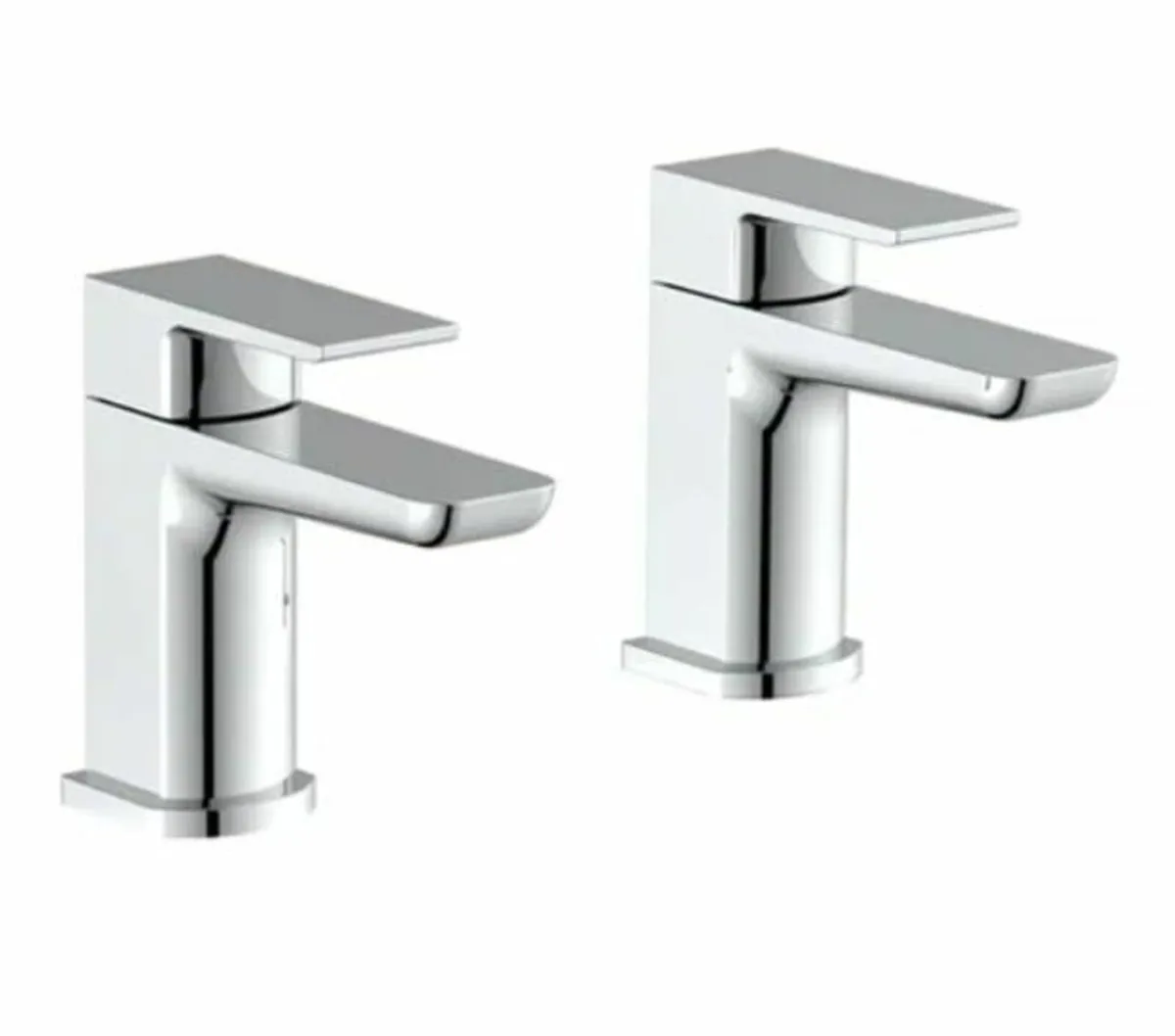 Mura Chrome Basin Taps (Pair) Hot and Cold - Image 2