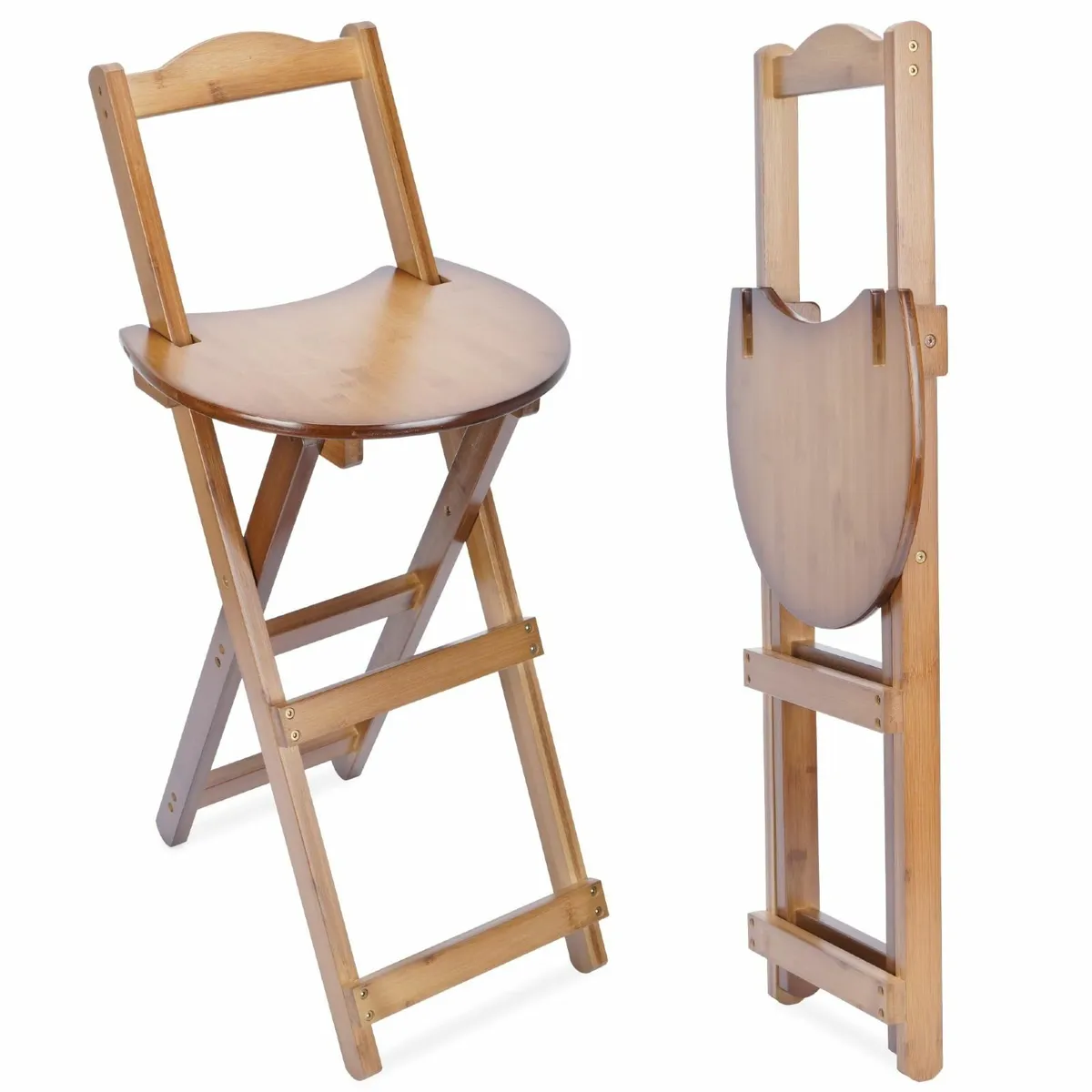 Folding Bar Stool 1 Pack Counter Breakfast Chair - Image 1