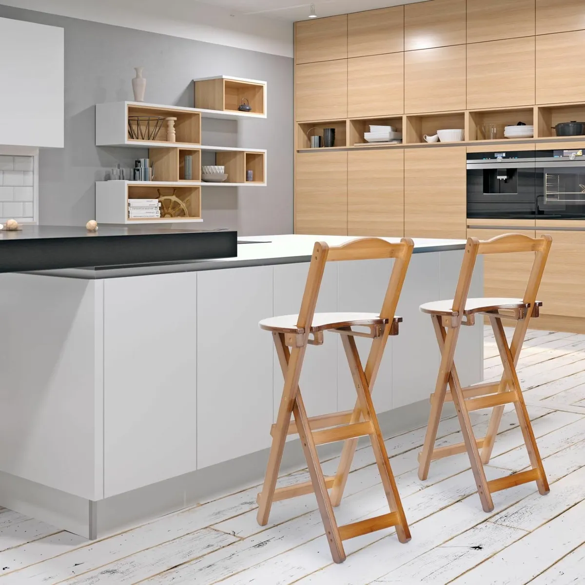 Folding Bar Stool 1 Pack Counter Breakfast Chair - Image 2