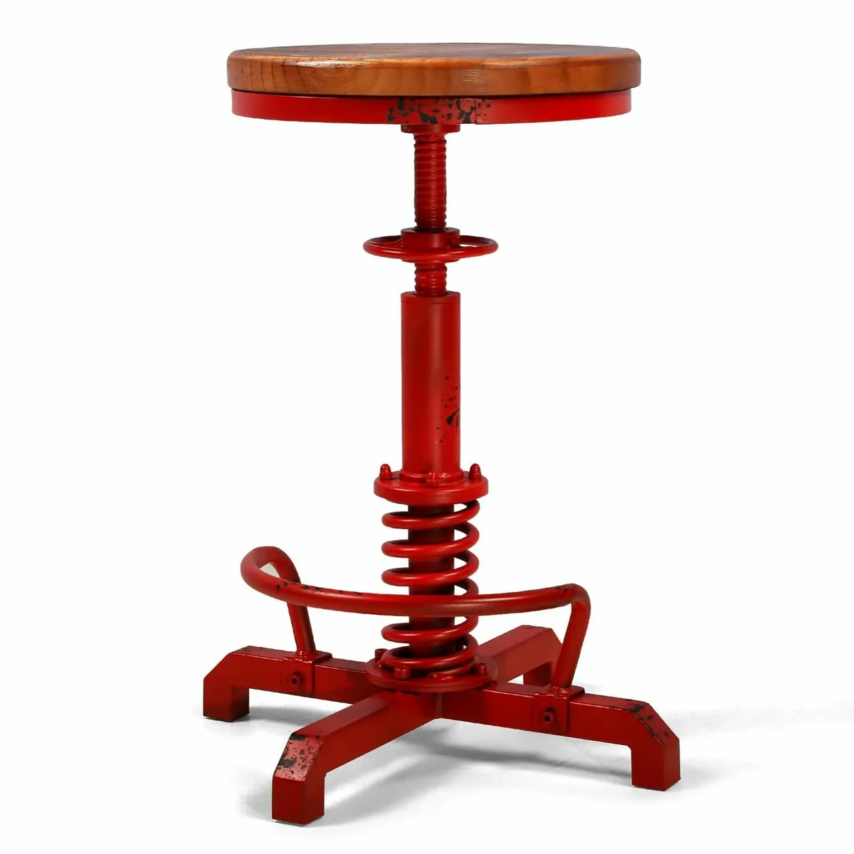 Industrial Bar Stool 24-28 Inch Height Adjustable - Image 1