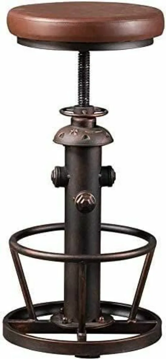 Vintage Bar Stools Fire Hydrant Design Swivel PU - Image 1