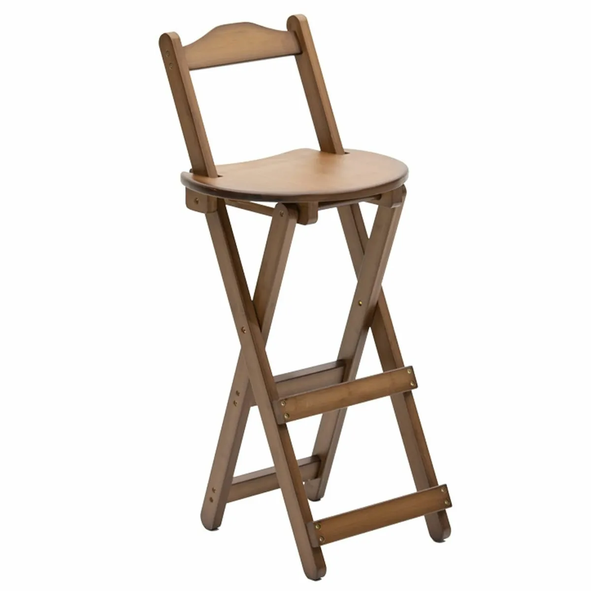 Folding Bar Stool Bamboo Counter Height Chairs - Image 1