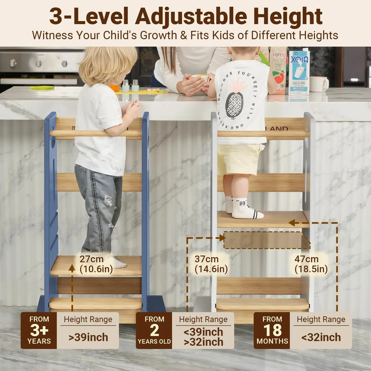 Height Adjustable Toddler Standing Tower - Super - Image 3