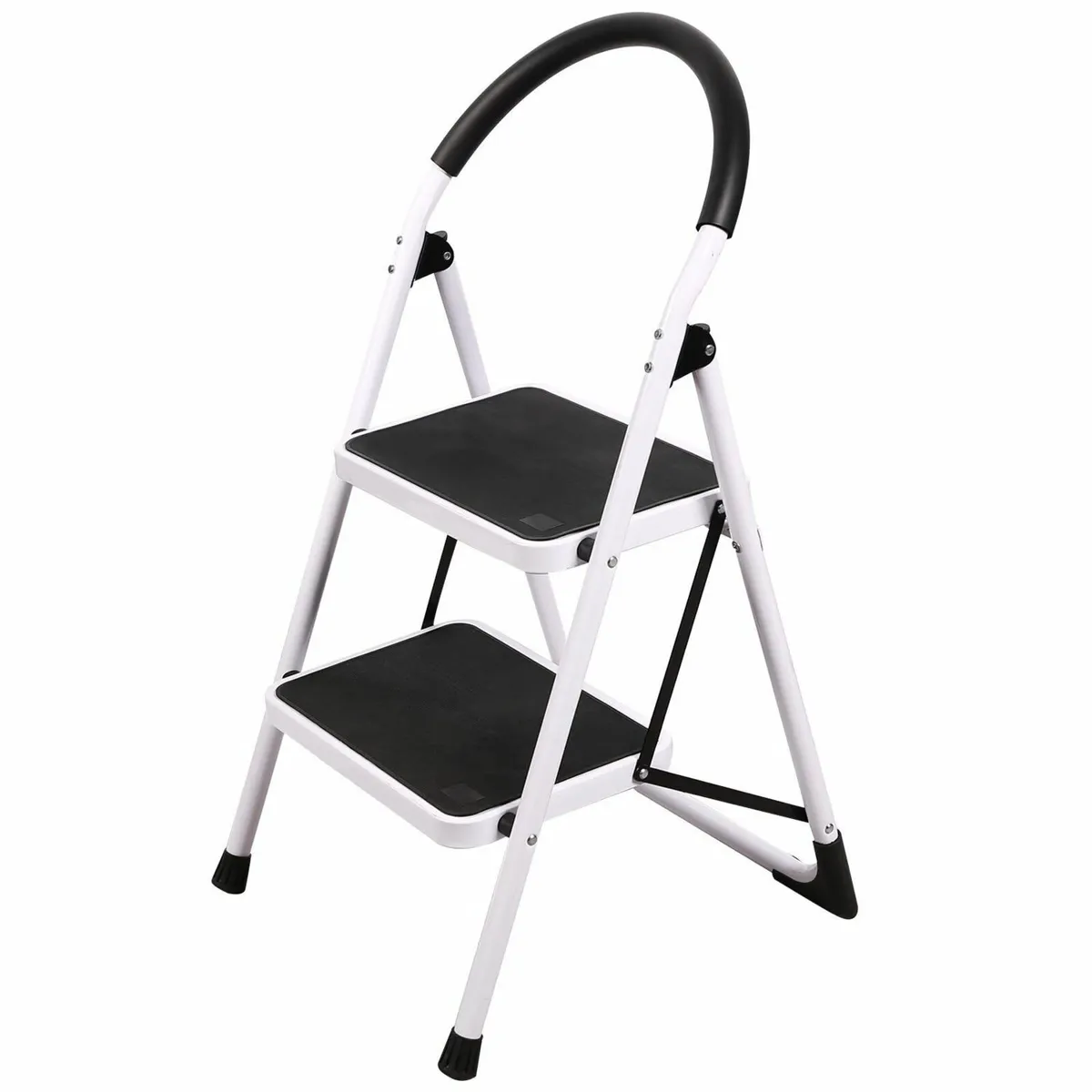 Folding 2 Step Ladder with Handrails Heavy Duty - Image 1