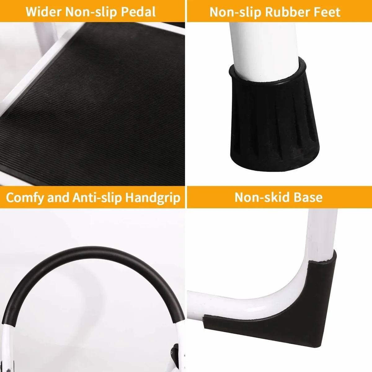 Folding 2 Step Ladder with Handrails Heavy Duty - Image 4