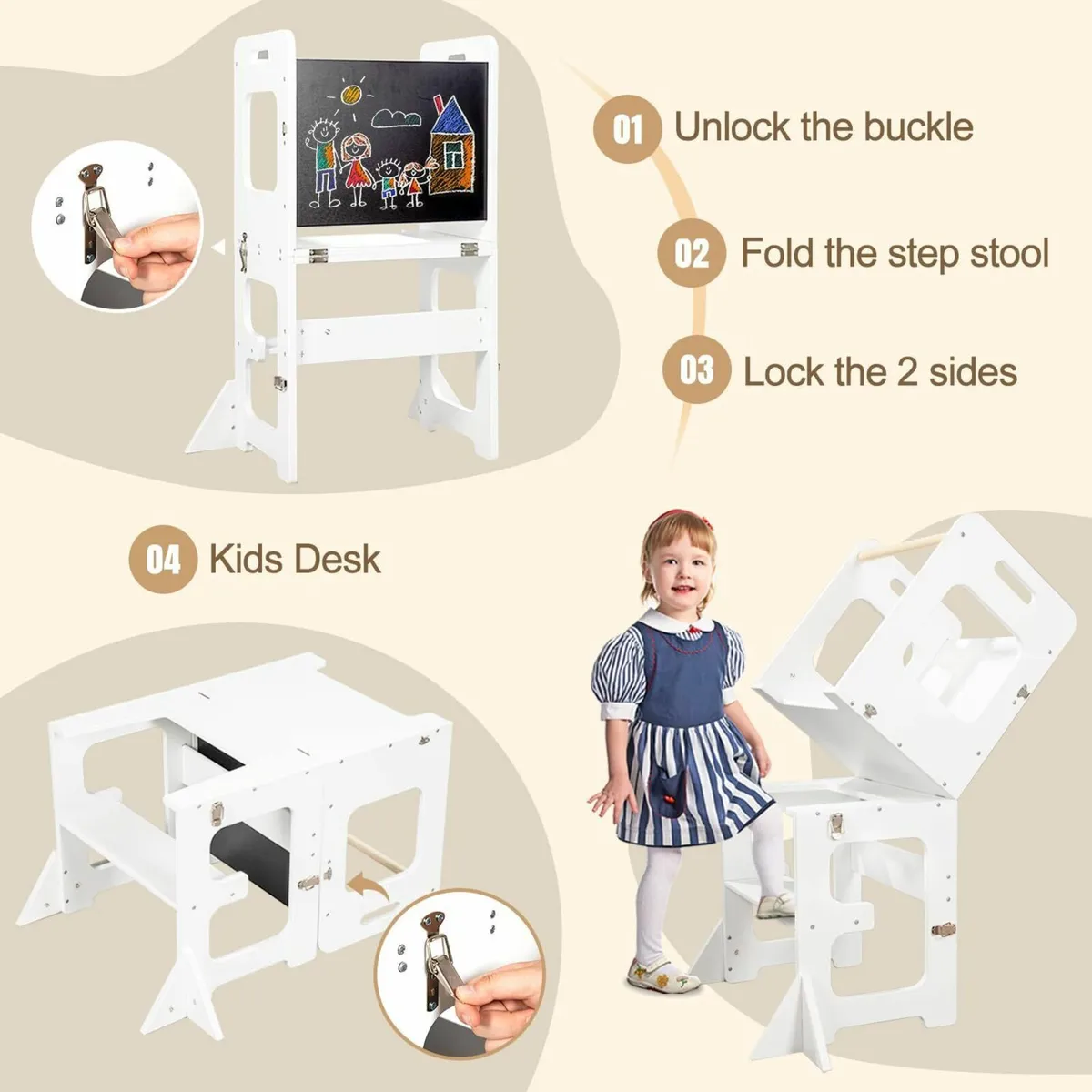 Toddler Standing Tower Learning 4-in-1 Kitchen - Image 4
